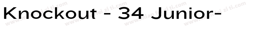 Knockout - 34 Junior字体转换